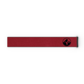 Ein rotes 45-mm-Extra-Armband von NAKED Optics – kompatibel mit FORCE EVO, TROOP EVO, STORM, NOVA, SOLAR und ZEND – ist auf weißem Hintergrund abgebildet. Es ist auf der rechten Seite mit einem schwarzen, runden Logo versehen und zeichnet sich durch die robuste Verarbeitung aus, die für Produkte von NAKED Optics charakteristisch ist.