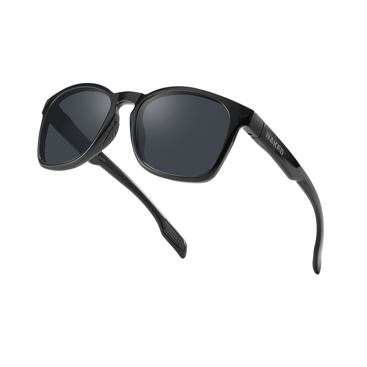 The LUX by NAKED Optics features dark lenses and a durable TR90 Rahmen, displayed on a white background with one arm slightly open.