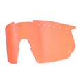 Lente di ricambio Ersatzglas BLADE singola, colorata in arancione, per occhiali da sole sportivi NAKED Optics Sportbrille, con etichetta OPTICS e CAT 1 e che garantisce un'affidabile protezione dai raggi UV.