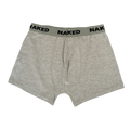 Boxers NAKED Optics gris - Lot de 2 avec bandeau portant le logo.