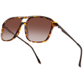 The CARTEL tortoiseshell aviator sunglasses by NAKED Optics feature gradient brown lenses and are shown on a white background. This retro-design Sonnenbrille blends classic style with modern flair for a timeless look.