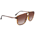 The CARTEL sunglasses by NAKED Optics feature a tortoiseshell aviator frame with brown gradient lenses, showcased on a white background and boasting a stylish retro-design Sonnenbrille aesthetic.