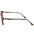 Side view of The CARTEL by NAKED Optics, featuring tortoiseshell brown frames and dark polarized lenses, set against a white background.