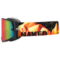 Die LINE von NAKED Optics sind Skibrillen mit einem farbenfrohen, geometrisch gemusterten Riemen, auf dem das Wort „NAKED“ prangt, sowie rot getönten Gläsern – damit sind sie die perfekte, stilvolle Wahl für dein nächstes MTB- oder Downhill-Abenteuer.