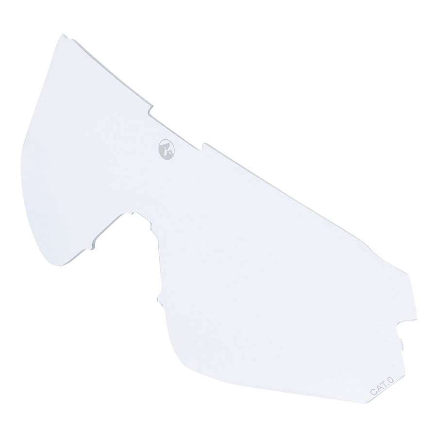 HAWK-vervangingsglas van NAKED Optics, gefotografeerd tegen een witte achtergrond. Deze verwisselbare glazen bieden betrouwbare UV400-bescherming, zodat je ogen tijdens buitenactiviteiten goed beschermd zijn.