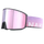 NAKED Optics Skibrille mit rosafarbenen Gläsern für kleine Gesichter mit lila-rosa Farbverlauf und partiellem "NAKE"-Schriftzug auf dem Band.