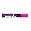 Ein Vape-Pen mit einem rosa-schwarzen Wirbelmuster und dem in Weiß aufgedruckten Schriftzug „NAKED“, der an die markante Optik des NAKED Optics Extra-Armbands (45 mm) für FORCE EVO, TROOP EVO, STORM, NOVA, SOLAR und ZEND angelehnt ist.
