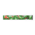 A long, rectangular NAKED Optics Extra Strap (45mm) for FORCE EVO, TROOP EVO, STORM, NOVA, SOLAR, and ZEND ski goggles, featuring flamingos and green leaves on a white background.