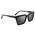 The MUSE by NAKED Optics are black rectangular sunglasses with “NAKED” written on the side of the frame, featuring UV400 Schutz for optimal eye protection. This unisex Sonnenbrille is displayed against a white background.