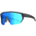 The BLADE by NAKED Optics is a black sportbrille featuring blue mirrored lenses and signature NAKED Optics branding on the frame. With UV400 Schutz for optimal eye protection, these sunglasses are the perfect Fahrradbrille for all your outdoor adventures.