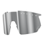 Silber verspiegelte Radsport-Sportbrille von NAKED Optics mit UV-Schutz, mit OPTICS und CAT.3 Text oben rechts.