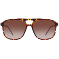 The CARTEL by NAKED Optics: Tortoiseshell aviator sunglasses featuring brown gradient lenses, displayed front-facing against a white background. This Retro-Design Sonnenbrille blends classic style with modern elegance for a truly timeless look.