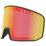 Rot-orange verspiegelte Magnetwechselglas Skibrille mit schwarzem Rahmen von NAKED Optics, beschriftet mit CAT. 2 in weiß-ideal als Snowboardbrille für klare Sicht auf der Piste.