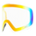 Ein einzelnes CAT.1-Goggle-Glas in Regenbogentönung mit gelben, blauen und orangefarbenen Akzenten - perfekt als Skibrille-Ersatzgläser. Kompatibel mit dem NAKED Optics SnapTech-Magnetwechselsystem für einfaches Austauschen.