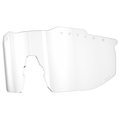 Das NAKED Optics Ersatzglas SHYFT ist eine klare Ersatzlinse, die für den Einbau in einen Rahmen im Goggle-Stil konzipiert ist und zuverlässigen UV-Schutz vor starker Sonneneinstrahlung bietet; abgebildet vor weißem Hintergrund.