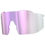 Schillernde rosa und violette NAKED Optics Sportbrille mit UV-Schutz, weißem Text und einer modernen, kantigen Form.