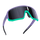 The VOLT by NAKED Optics in purple and teal with black lenses offers UV400 protection and is shown on a white background—perfect for your next outdoor adventure.