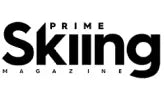 Das Logo des „Prime Skiing Magazine“ in fetten schwarzen Buchstaben auf weißem Hintergrund.