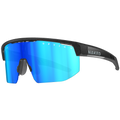 The SHYFT by NAKED Optics are blue mirrored sports sunglasses with a black frame and NAKED branding on the temple, featuring Passform-Optimierung for a comfortable fit. Ideal as individuell angepasste Sportbrillen for active lifestyles.