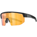 The SHYFT by NAKED Optics are sport sunglasses featuring an orange mirrored lens, black frame, and distinctive NAKED Optics branding on the temple. Engineered for Passform-Optimierung to ensure maximum comfort, these individuell angepasste Sportbrillen combine innovative 3D-Druck Sportbrille technology with stylish performance.
