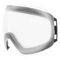 Die NAKED Optics Ersatzglas FORCE EVO ist eine klare, rahmenlose Schnorchelmaske mit schwarzem Riemen, die mit dem innovativen LensLock-System für einen sicheren Sitz und einen mühelosen Glaswechsel ausgestattet ist und eine weite, uneingeschränkte Sicht unter Wasser bietet.