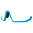 Seitenansicht der blauen NAKED Optics Fullframe Sportbrille mit einem einzelnen schwarzen Glas auf weißem Hintergrund.