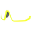 Seitenansicht der neongelben NAKED Optics Halbrahmen-Sportbrille mit einzelnen schwarzen Gläsern und einem schlanken, sportlichen Design.