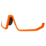Leuchtend orangefarbene, moderne NAKED Optics Fullframe Sportbrille mit Wraparound-Sonnenbrille und einem einzelnen schwarzen Glas auf weißem Hintergrund.