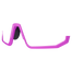 Seitenansicht der modernen, kantigen rosa NAKED Optics Sportbrille mit schwarzen Gläsern.